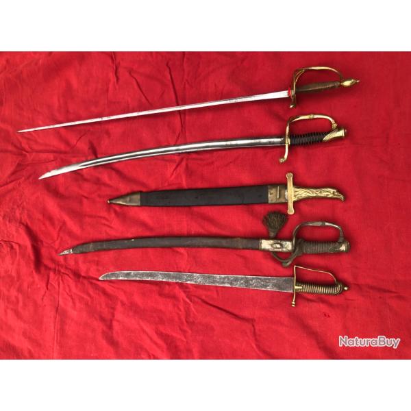 Lot d'armes blanches