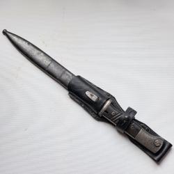 Ba&iuml;onnette allemande K98 - S84/98 III - 1941 - fnj - avec fourreau et porte-fourreau 1944