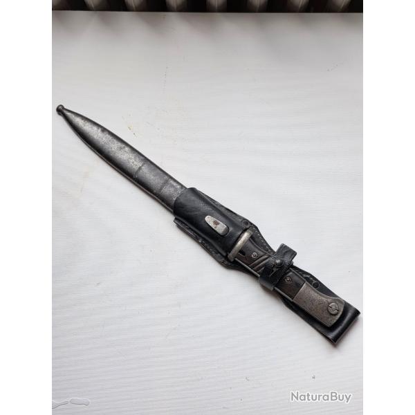Ba�onnette allemande K98 - S84/98 III - 1941 - fnj - avec fourreau et porte-fourreau 1944