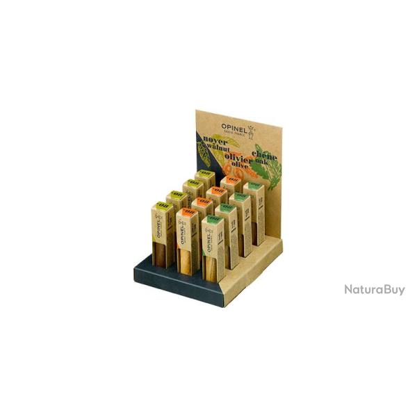 Set Bo�te pr�sentoir N�08 3 essences x 4 Opinel