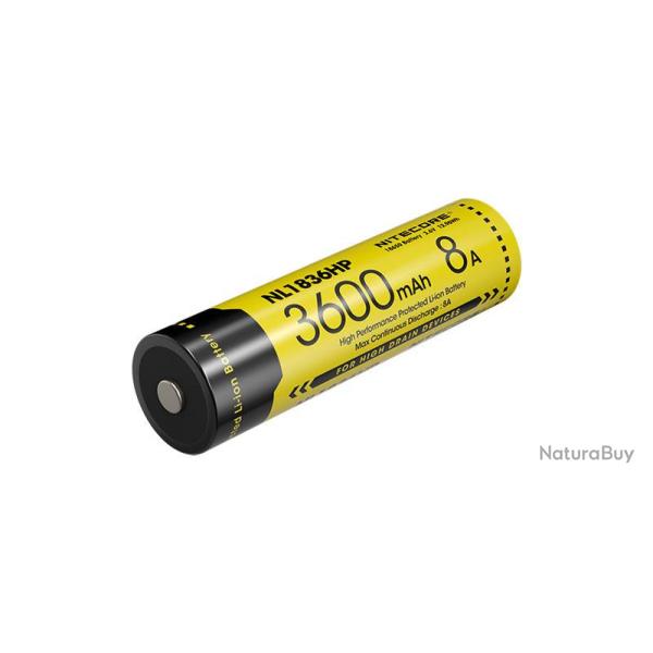 Piles, Accus Accus Li-ion 18650 High discharge - 3600mAh Nitecore