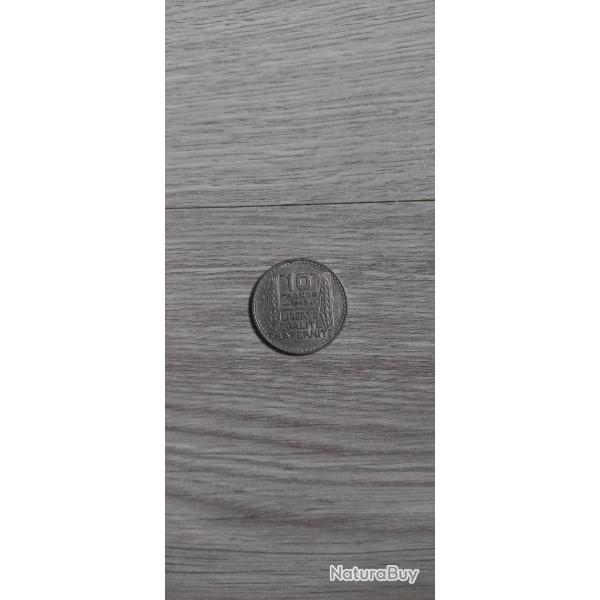 Vend piece 10 franc turin 1949 cupro nickel