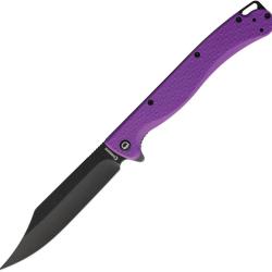 Couteau Daggerr Toothpick Linerlock Clip Point Acier 8Cr14MoV Manche FRN Mauve Blackwash DGRTPFPRBW
