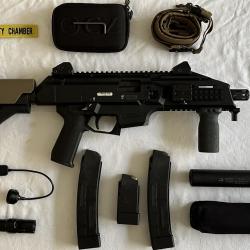 CZ Scorpion 9x19mm + Silencieux (RDS) Brugger & Thomet + Accessoires