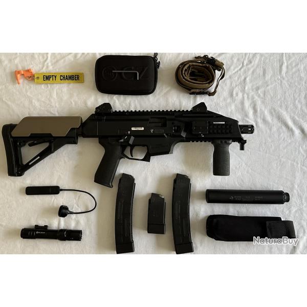 CZ Scorpion 9x19mm + Silencieux (RDS) Brugger & Thomet + Accessoires