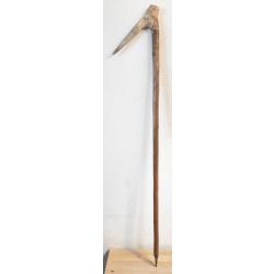 Canne de collection Pommeau bois de cerf  t&ecirc;te de soldat Allemand