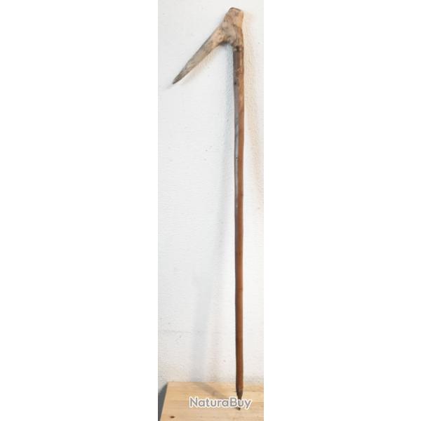 Canne de collection Pommeau bois de cerf  t�te de soldat Allemand