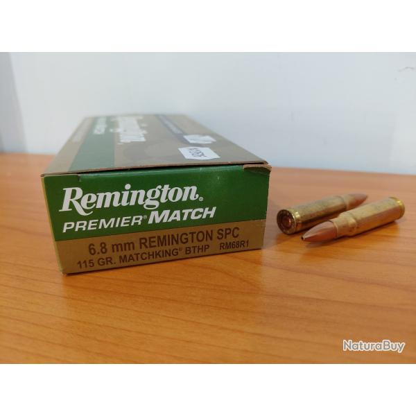 20 CARTOUCHES DE 6.8 MM REMINGTON SPC, 115gr, MATCHKING BTHP