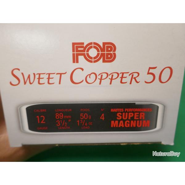 Cartouches FOB SWEET COPPER 50 SUPER MAGNUM 12/89 50g en n�4 en cuivre