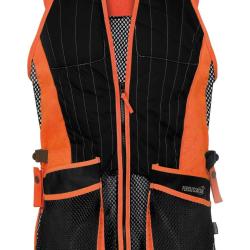 DESTOCKAGE ! Gilet Ball Trap Percussion Noir Et Orange