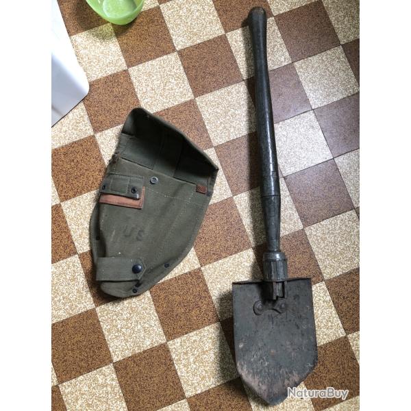 Entrenching Tool M1943 Carrier M1956 Pelle US WW2 Avec Housse Piece d'Origine