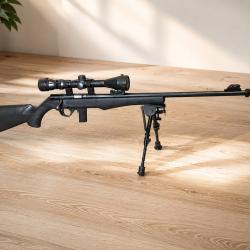 Carabine Rossi 8122, silencieux et bipied