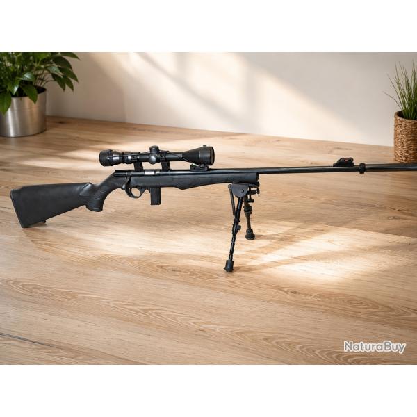 Carabine Rossi 8122, silencieux et bipied