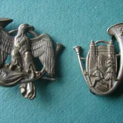 INSIGNES CHASSEURS ALPINS X 2