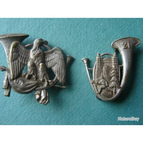 INSIGNES CHASSEURS ALPINS X 2