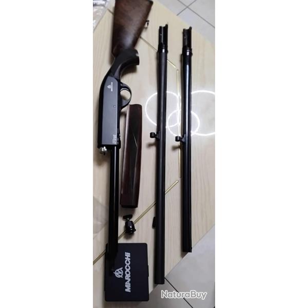 FUSIL SEMI AUTO ITALIEN MAROCCHI 12/76 AVEC 2 CANONS.ARME FIABLE,LEGERE ET POLYVALENTE. Billes acier