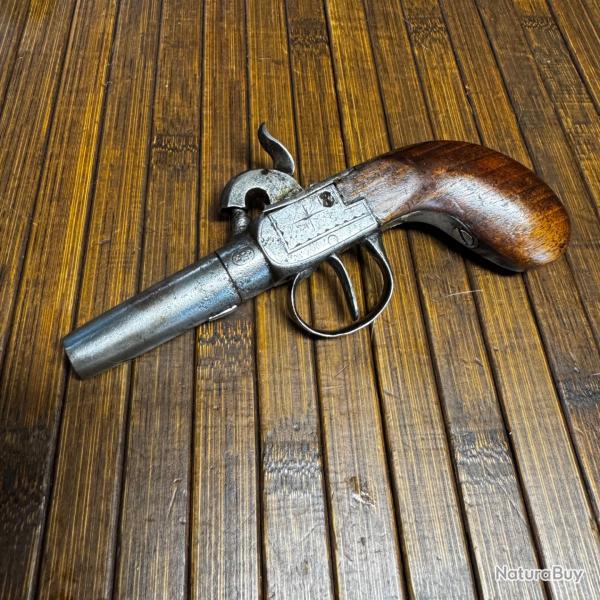 JOLI MINI PISTOLET ELG DE GOUSET POUR LA DEFENSE RAPPROCH�E XlX �ME si�cle