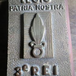 plaque bronze legio patria 3&deg; REI l&eacute;gion &eacute;trang&egrave;re