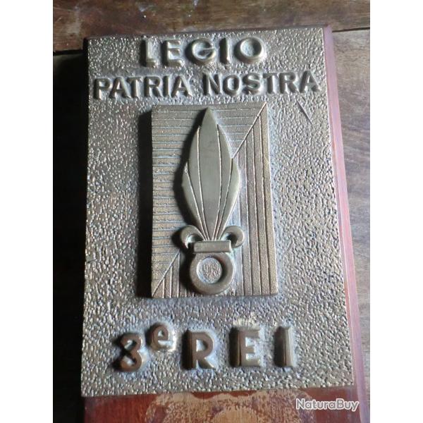 plaque bronze legio patria 3� REI l�gion �trang�re