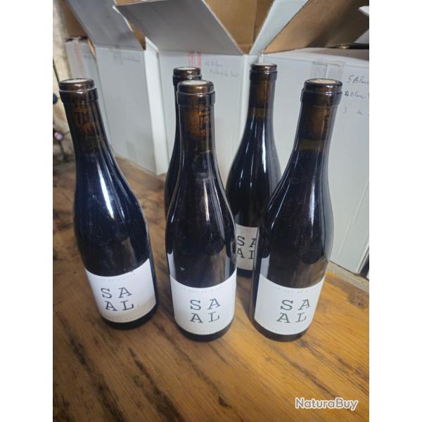 5 bouteilles de vin rouge de touraine