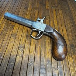 GROS PISTOLET DE D&Eacute;FENSE A COFFRE DE FORT CALIBRE 17 mm PARFAITEMENT FONCTIONNEL CHEMIN&Eacute;E NEUVE