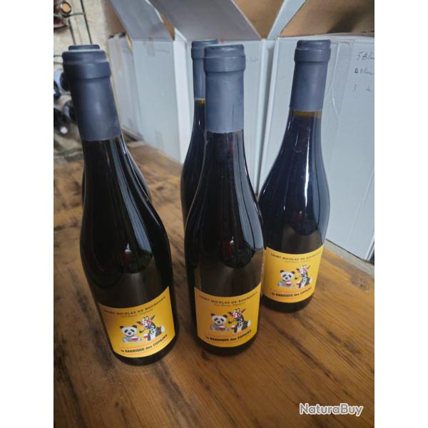 5 bouteilles de vin rouge saint Nicolas de bourgueil La barrique des copains 2021