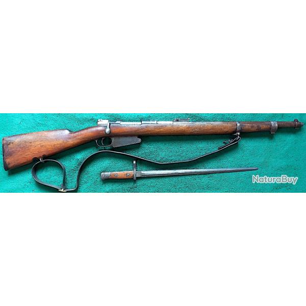 Carabine Mauser 1889 Belge calibre 7,65. calibre d'origine, monomatricule.