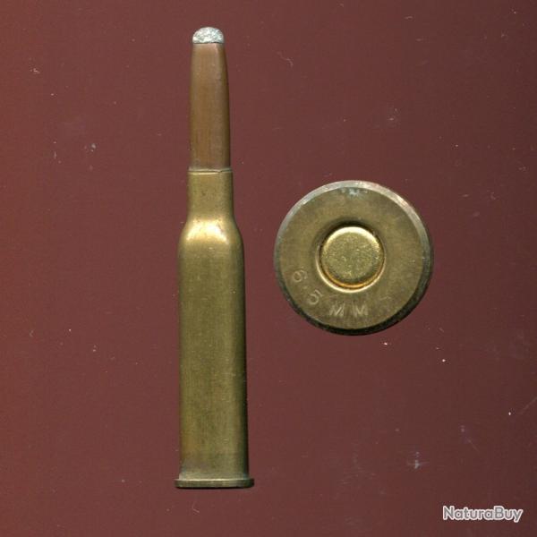 6.5 x 53 R Mannlicher - balle cuivre pointe plomb arrondie