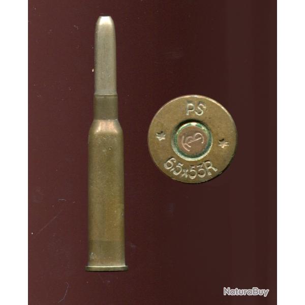 6.5 x 53 R Mannlicher - marquage : PS * 6,5x53R - balle nickel pointe creuse