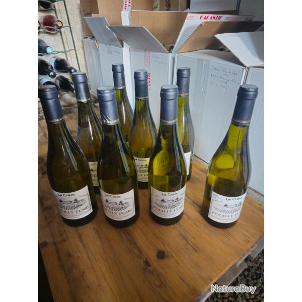 8 bouteilles de vin blanc Pouilly fum� 2024