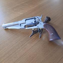 Revolver &agrave; poudre noire Remington 1858 sheriff inox / Calibre 44
