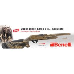 Fusil Benelli Auto SBE 3 advance impact (A.I.) Cerakote FDE Max 7 calibre 12/89 Fraise Crio Droitier