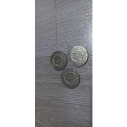 Vend 3 piece 5 franc 1996