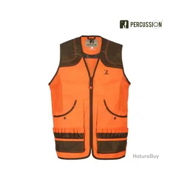 Gilet de chasse savane orange Percussion L
