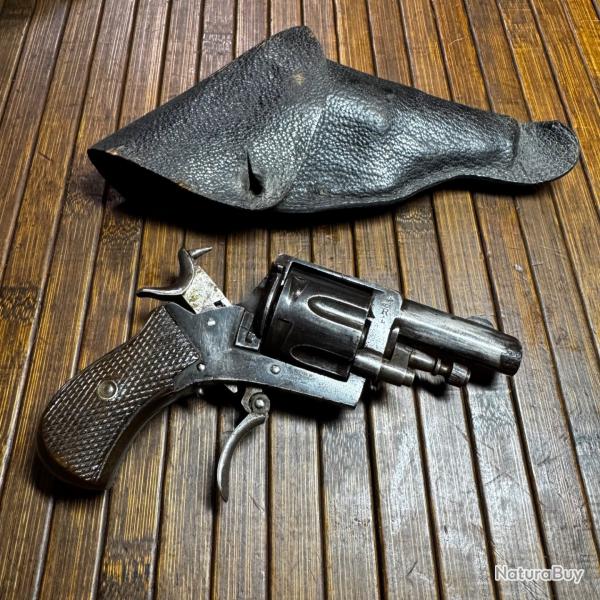 REVOLVER DE POCHE BULLDOG 6 coups calibre 320 avec �tuis cuir