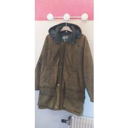 Parka avec capuche ouatt&eacute;e Textile huil&eacute; Taille L