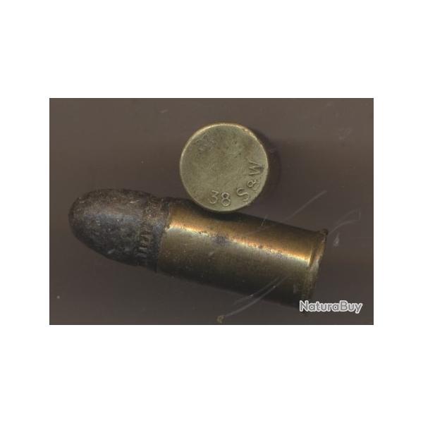 (12602)  UNE CARTOUCHE 38 S&W Poudre Noire ancienne Par SFM PORT OFFERT