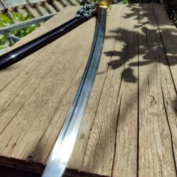 NOUVEAU KATANA NOIR MARU V&Eacute;RITABLE SABRE FORG&Eacute; A LA MAIN EN ACIER 1095 LAME  AIGUIS&Eacute;E 541