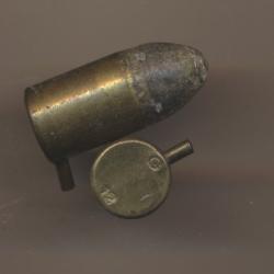 (14041)  UNE  .11/12mm Lefaucheux &agrave; broche  Poudre Noire ancienne PORT OFFERT &eacute;tui laiton