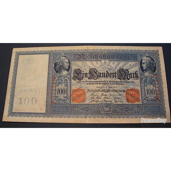 allemagne, billet de 100  reichsbanknote avril 1910 ttb