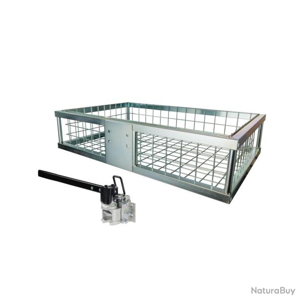 Porte gibier pour attelage avec attache rapide et rabattable