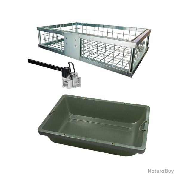 Porte gibier pour attelage avec attache rapide et rabattable + bac � gibier
