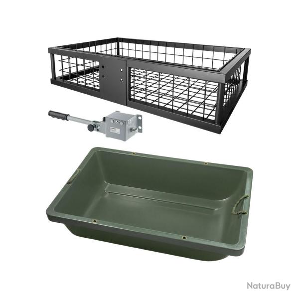 Porte gibier pour attelage noir avec attache rapide + bac � gibier