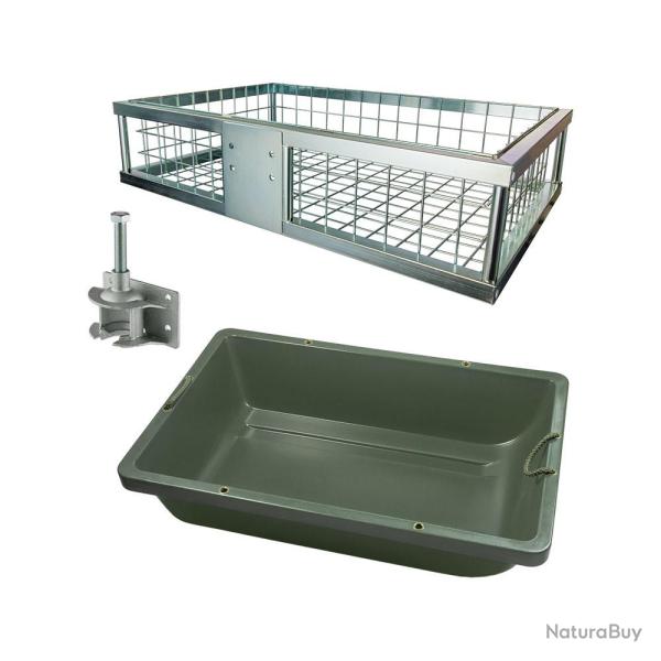 Porte gibier pour attelage avec attache standard + bac � gibier