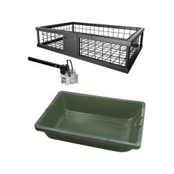Porte gibier pour attelage noir avec attache et rabattable + bac &agrave; gibier