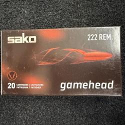 Sako Gamehead 222 rem 55 grs (x20)