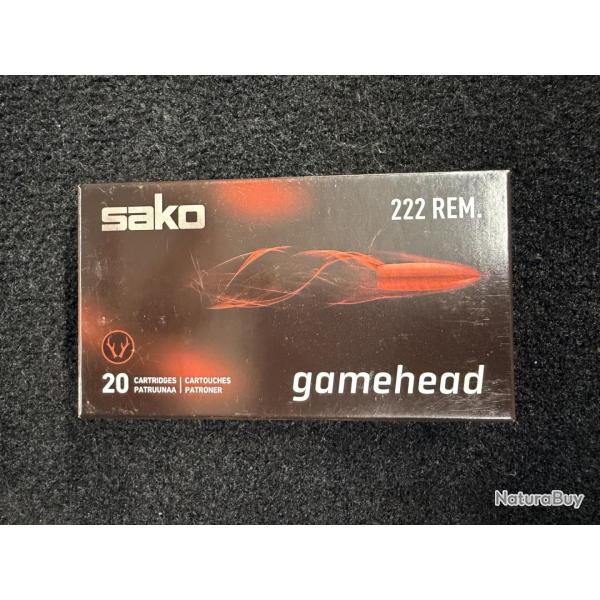 Sako Gamehead 222 rem 55 grs (x20)