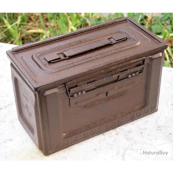 US ARMY - caissette munitions 50 M2 US fabricant Belmont - Normandie 1944