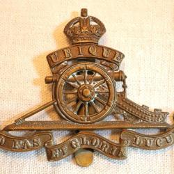 W/| D - insigne en laiton artillerie britannique mod&egrave;le troupe EVR24INS001