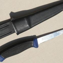 couteau de plong&eacute;e FROSTS MORA SWEDEN inox avec fourreau plastique - ref TOU24COU002